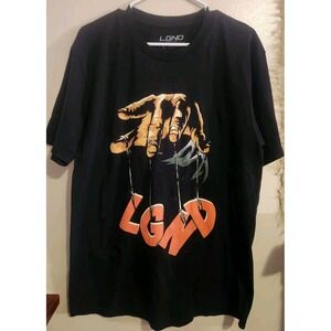 LGND Supply Co Shirt Mens‎ L Black Graphic Puppet Master Logo Tee Streetwear
